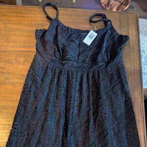 Midi lace skater dress